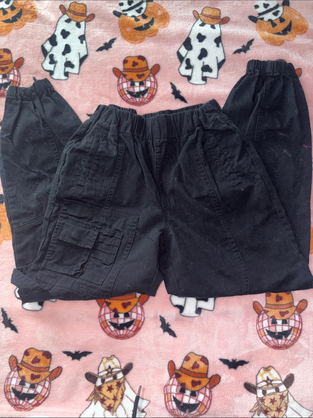 Forever 21 Kids Black Cargo Joggers